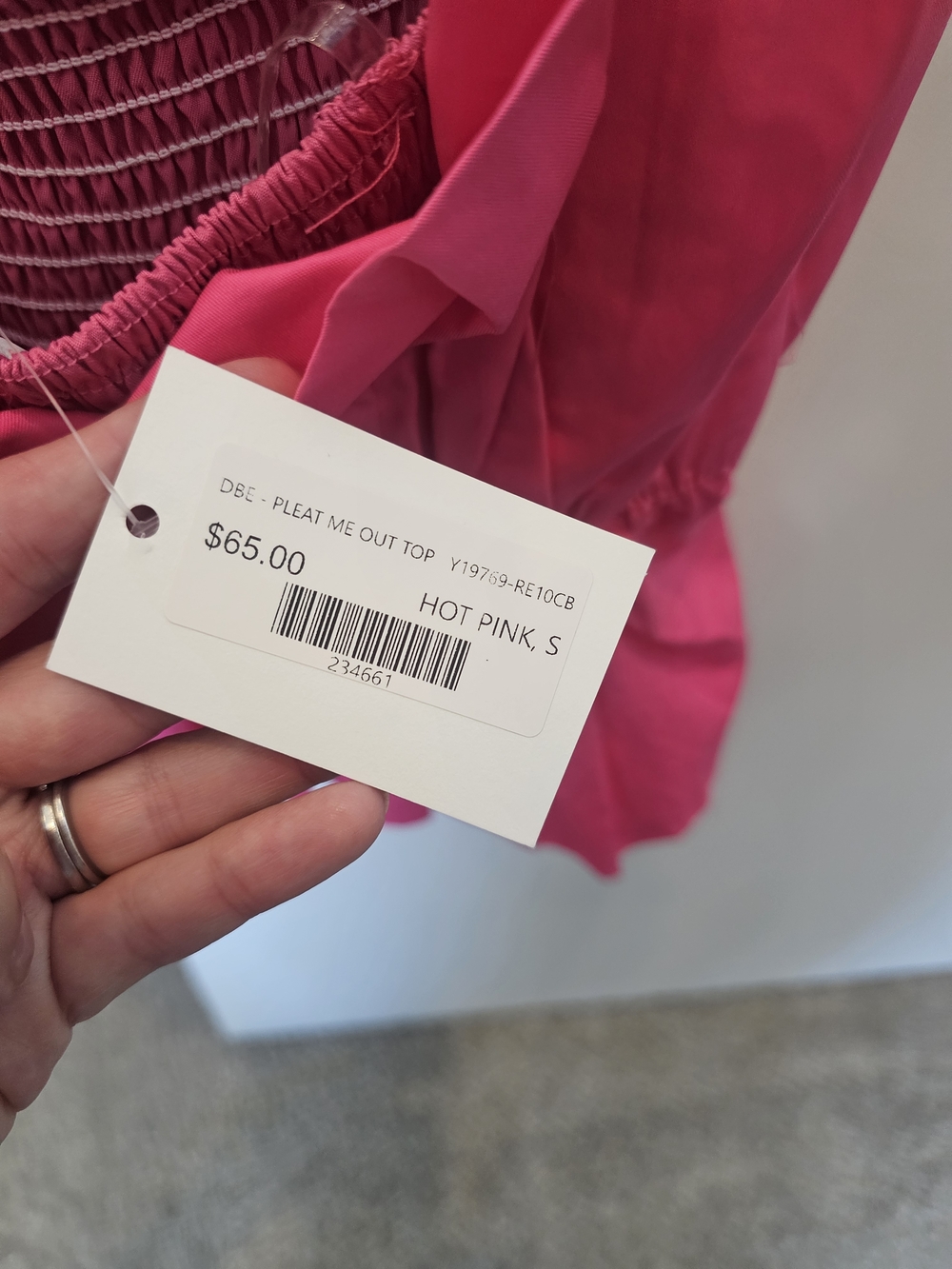 Pleat Me Out Hot Pink Top - Size S